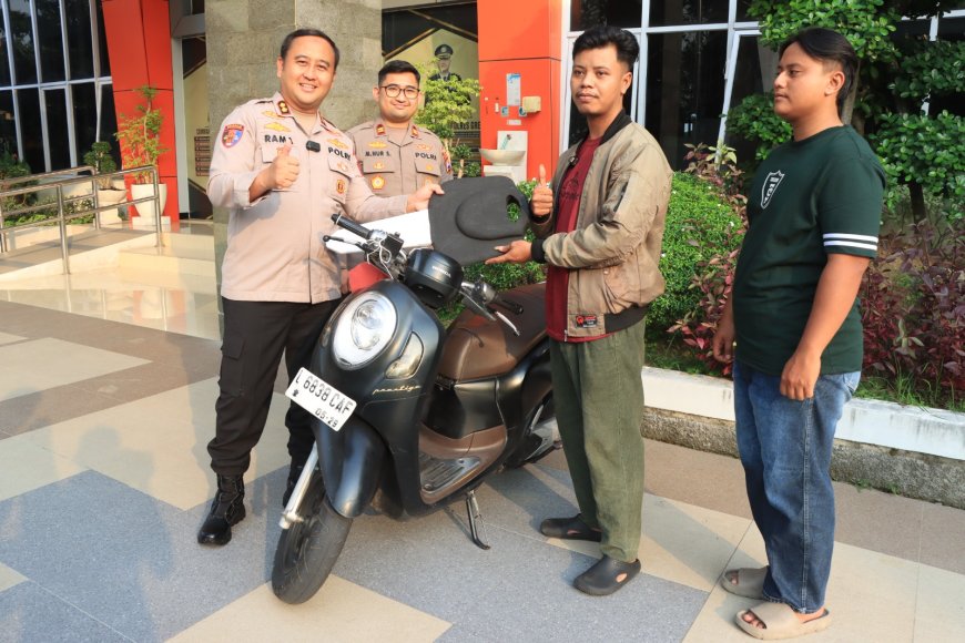 Korban Curanmor Bersyukur Motor Kembali Berkat Kinerja Polisi